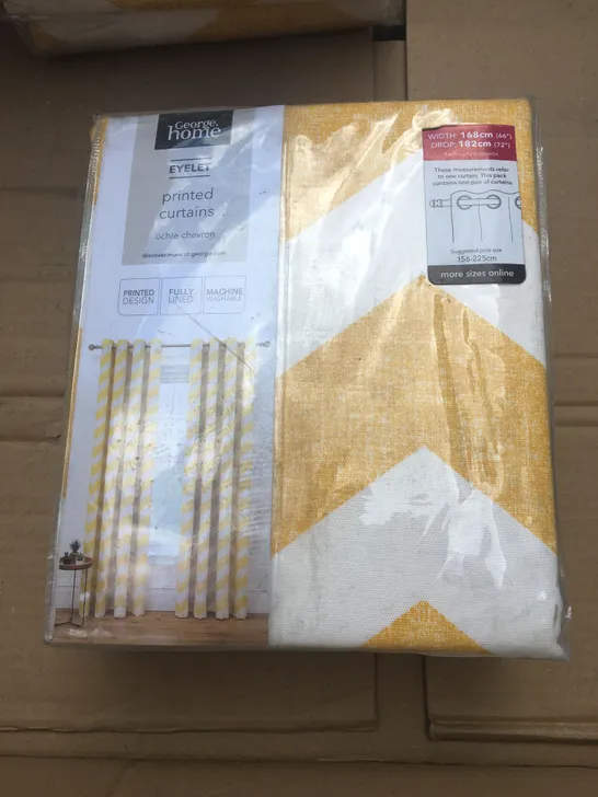 BRAND NEW BAGGED GEORGE HOME EYELET PRINTED CURTAINS