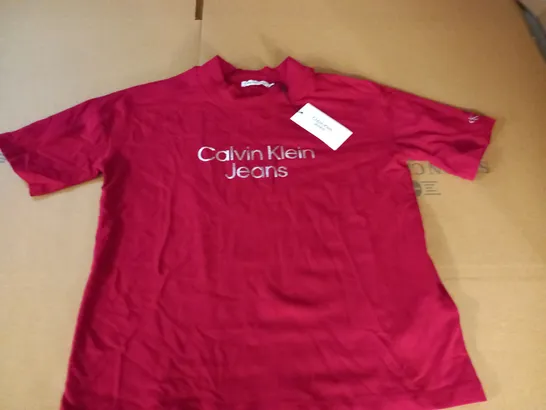 CALVIN KLEIN JEANS ROYAL BERRY T-SHIRT - 14Y