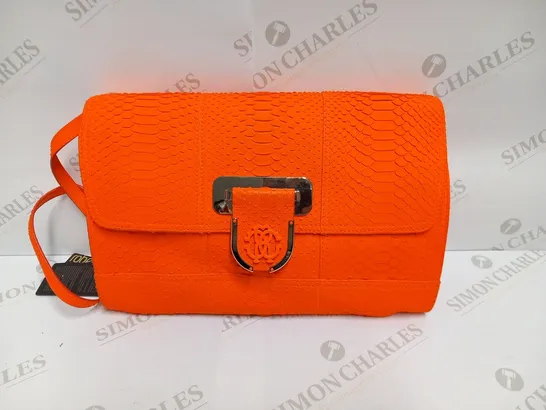 ROBERTO CAVALLI ORANG FLURO PYTHON LEATHER BAG