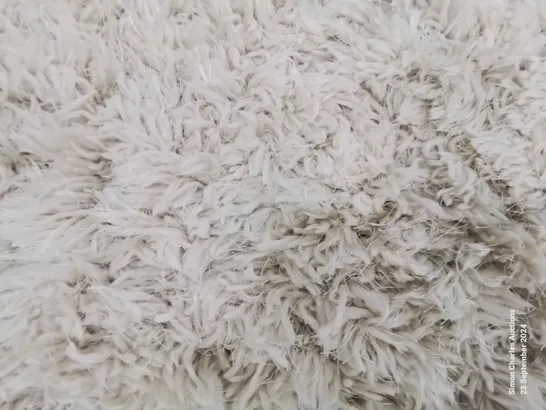 SHAGGY CREAM RECTANGULAR AREA RUG