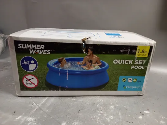 6FT SUMMER WAVES QUICK SET RING POOL  RRP £29.99