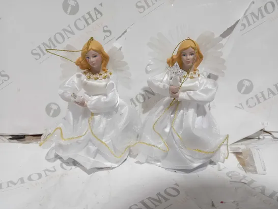 SET OF 2 BATTERY OPERATED LIGHT UP ANGELS