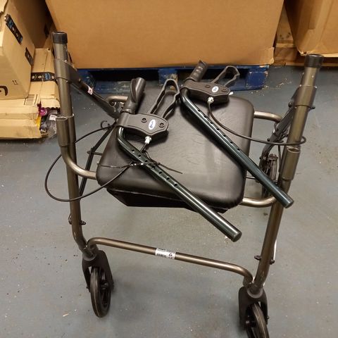 DAYS FOLADABLE BLACK ROLLATOR WITH STORAGE 