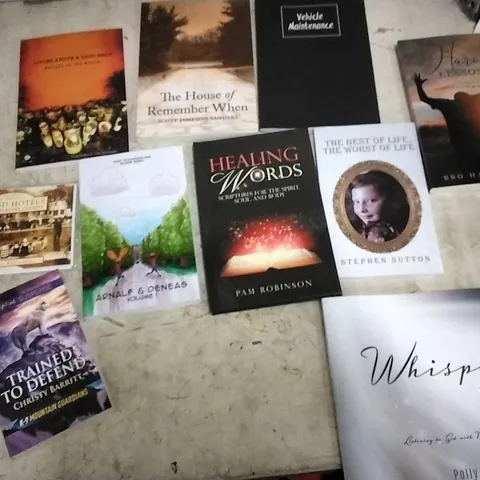 BOX OF APPROXIMATELY 20 ASSORTED BOOKS INCLUDING NOVELS, LIFESTYLE AND RELIGION