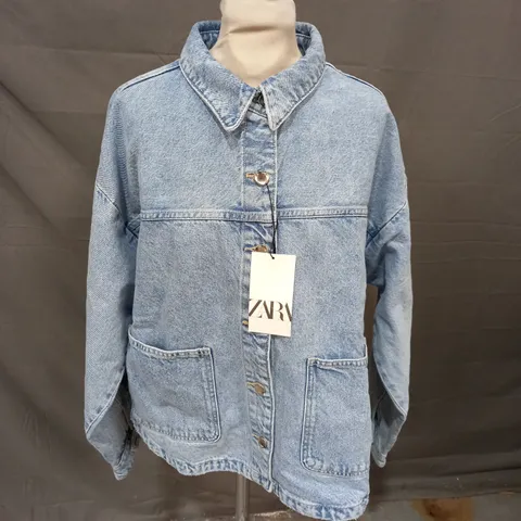 ZARA DENIM LIGHT BLUE JACKET - EUR XL