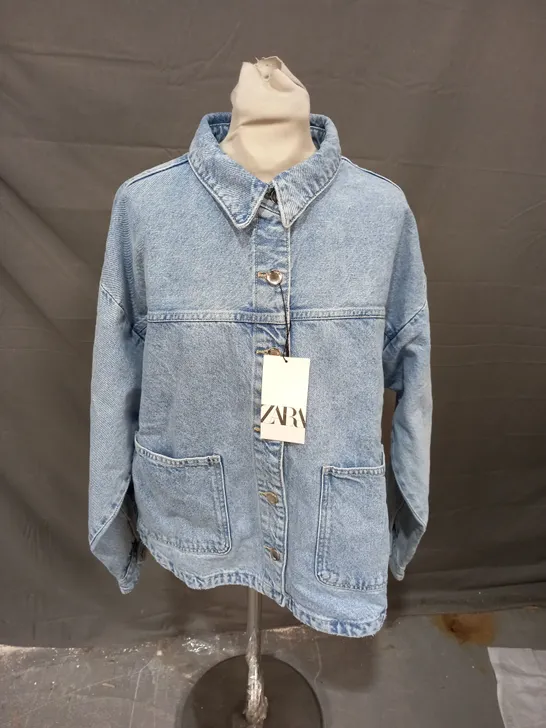 ZARA DENIM LIGHT BLUE JACKET - EUR XL