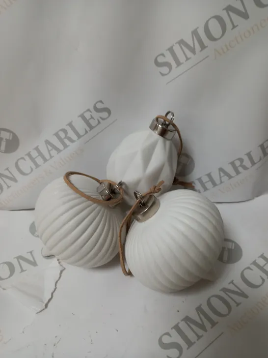 K BY KELLY HOPPEN SET OF PORCELAIN BAUBLES