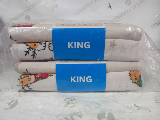 LOT OF 2 GEORGE HOME EASY CARE DUVET SET - KING, GUINEA PIGS DESIGN