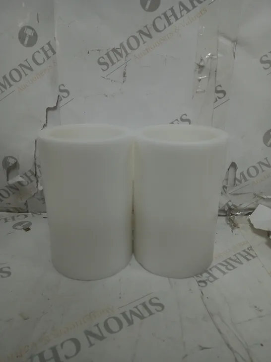 K BY KELLY HOPPEN SET OF PILLAR CANDLES WHITE 20CM