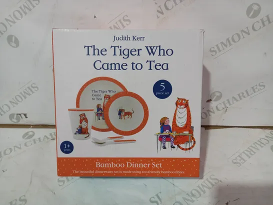 JUDITH KERR THE IGER WHO CAME TO TEA 5 PIECE BAMBOO DINNER SET