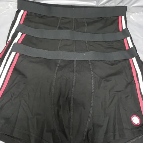 PRETTY GREEN SET OF 3 XL BOXERS IN BLACK