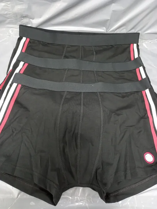 PRETTY GREEN SET OF 3 XL BOXERS IN BLACK