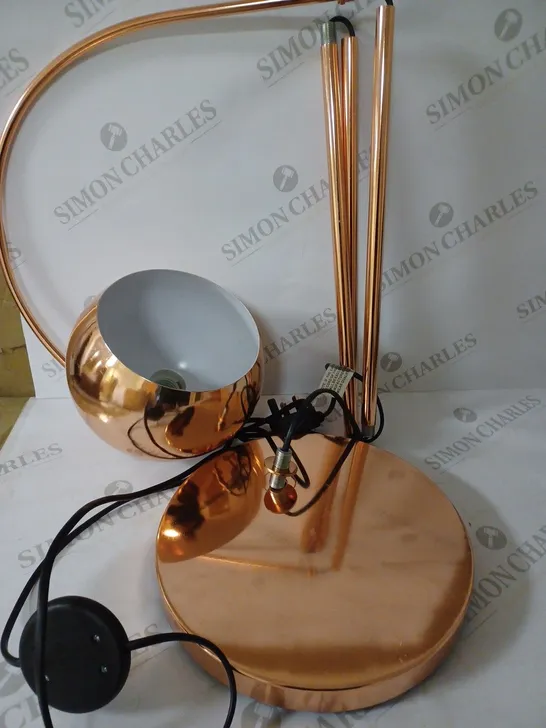 LIGHTING COLLECTION GOLD BALL ROSE GOLD FLOOR LAMP