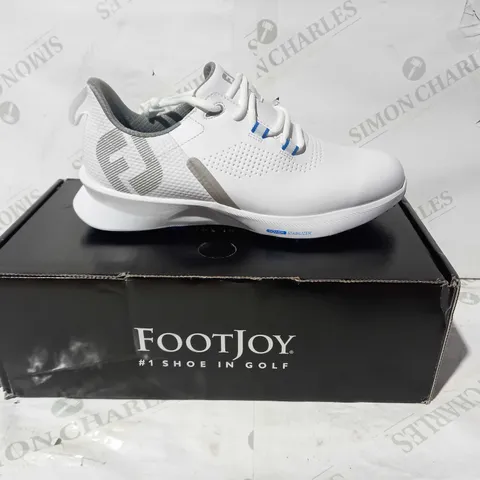 BOXED PAIR OF FOOTJOY FUEL SHOES IN WHITE UK SIZE 7