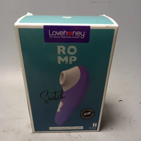 BOXED AND SEALED ROMP SWITCH CLITORAL SUCTION STIMULATOR