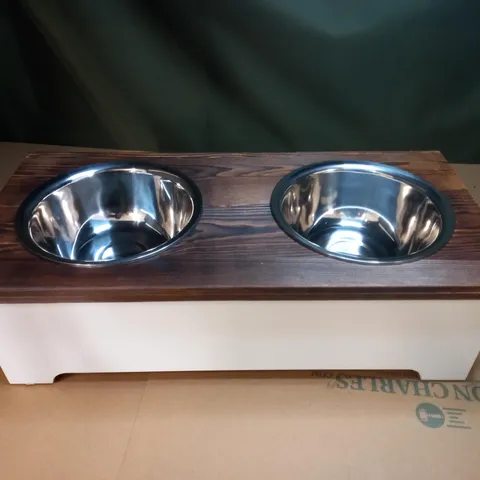 DOGS FOOD AND WATER BOWL STAND 