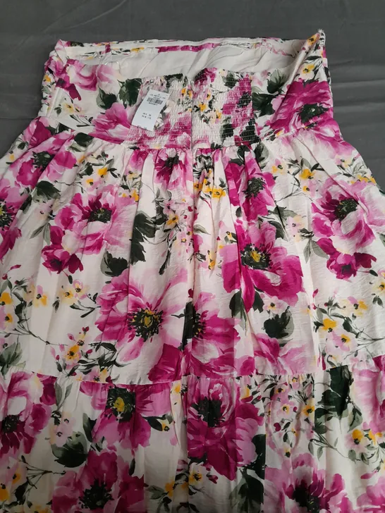 ABERCROMBIE & FITCH LADIES SLEEVELESS PINK FLORAL DRESS SIZE MEDIUM