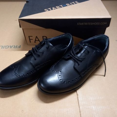 BOXED PAIR OF START RITE BROGUE BLACK LEATHER SHOES - 4F / EU37