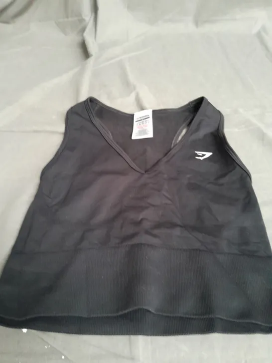 BLACK GYMSHARK SPORTS BRA SIZE S 