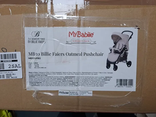 BOXED MYBABIIE MB30 DANI DYER TAUPE PLAID PUSHCHAIR - COLLECTION ONLY RRP £129.99