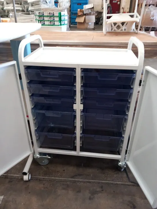 SHUTTLEWORTH METAL 10 DRAWER MOBILE CABINET