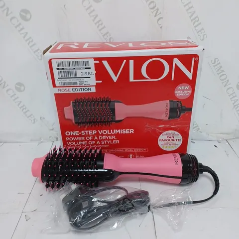 BOXED REVLON SALON ONE STEP HAIR DRYER AND VOLUMISER ROSE EDITION