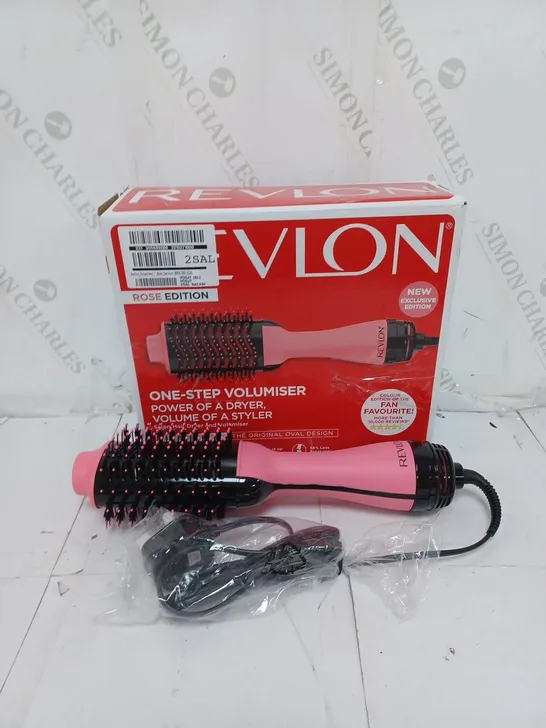 BOXED REVLON SALON ONE STEP HAIR DRYER AND VOLUMISER ROSE EDITION