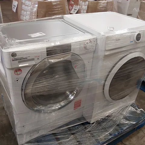 PALLET OF HOOVER BUILT-IN WASHER DRYER 9KG WHITE AND MIDEA FREESTANDING WASHING MACHINE 8KG WHITE