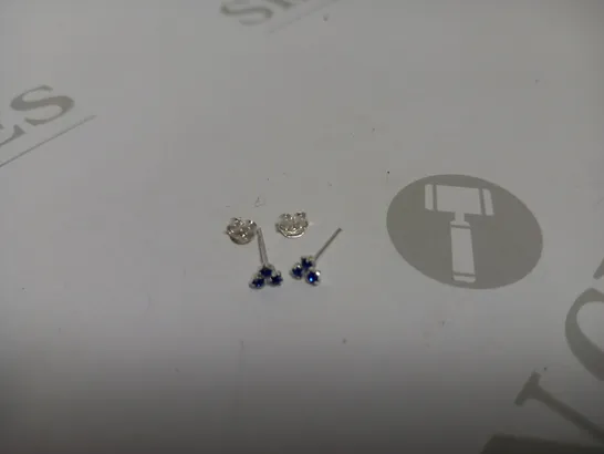 KINGSLEY RYAN SILVER BLUE STONE STUD EARRINGS 