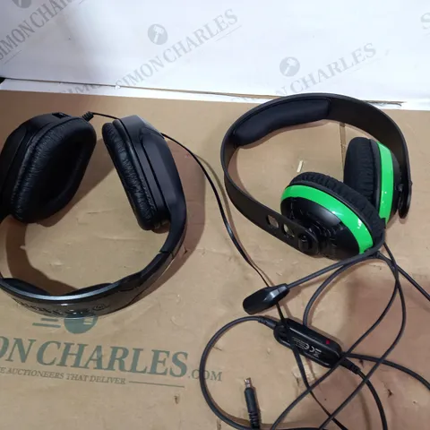 LOT OF 2 WIRED GAMING HEADSETS TO INCLUDE GAMEWARE AND GIOTECK