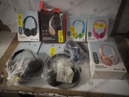 GROUP OF APPROX 10 ASSORTED HEADPHONES TO INCLUDE ONN, ASDATECH, BLACKWEB ETC