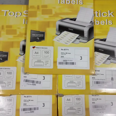 LOT OF 5 100-PACKS OF TOP STICK LABELS - 2 SIZES