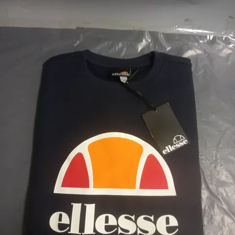 ELLESSE SWEATSHIRT NAVY SIZE SMALL