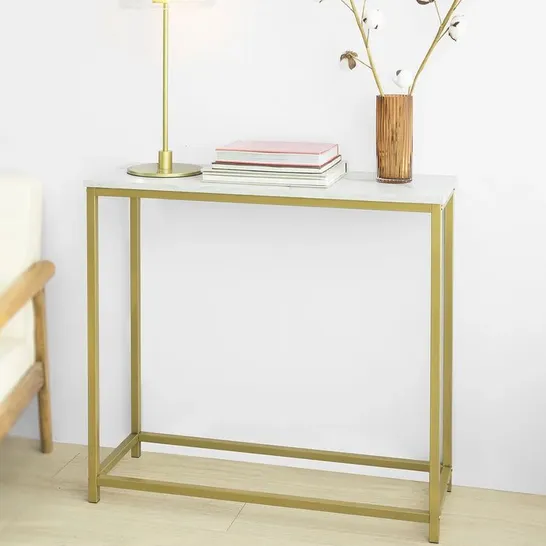 BOXED ALMUS 80CM CONSOLE TABLE - GOLD