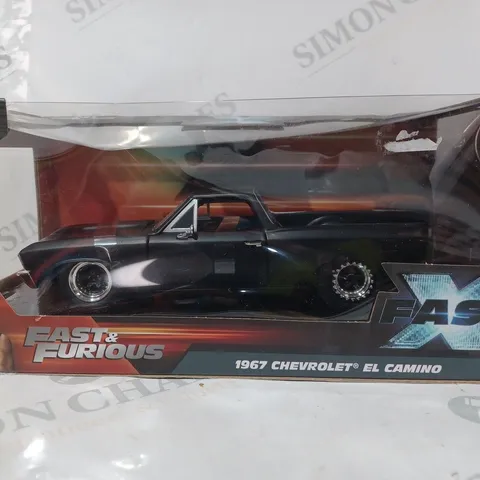 BOXED JADA FAST & FURIOUS 1967 CHEVROLET EL CAMINO DIE-CAST MODEL