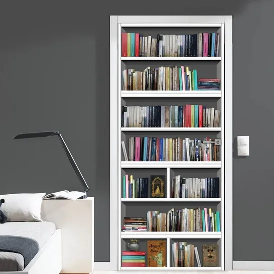 LIBRARY BOOKSHELF DOOR STICKER PACK: 1 PACK