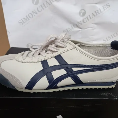 PAIR OF BOXED ONITSUKA TIGER MEXICO 66 WHITEBLUE ATHLETIC SHOES SIZE 42