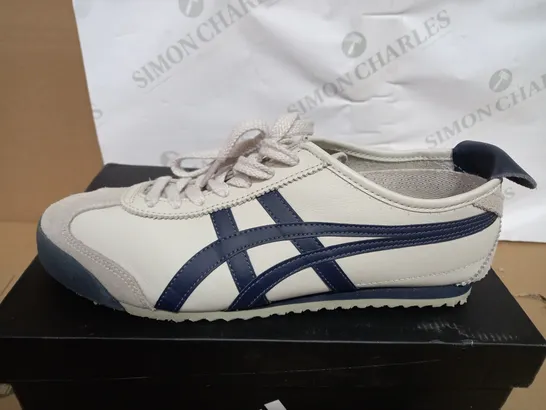 PAIR OF BOXED ONITSUKA TIGER MEXICO 66 WHITEBLUE ATHLETIC SHOES SIZE 42