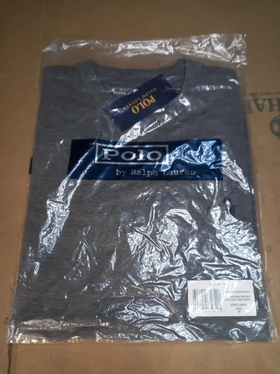 RALPH LAUREN POLO SHIRT IN MIXED GREY COLOUR SIZE M