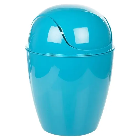 BOXED OCTAYVIA PLASTIC SWING TOP TRASH CAN - 1.32L 