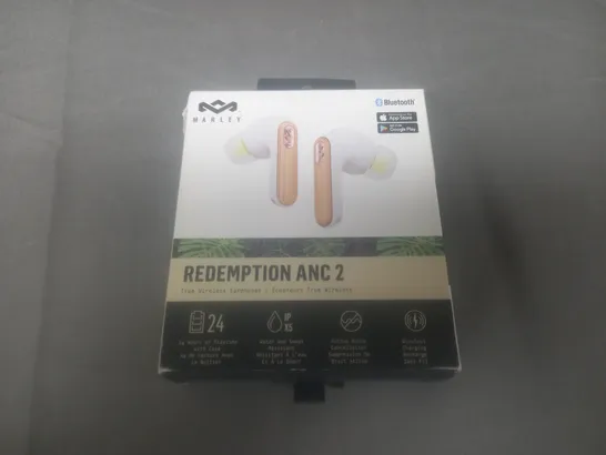 BOXED HOUSE OF MARLEY REDEMPTION ANC 2 TRUE WIRELESS BLUETOOTH EARPHONES