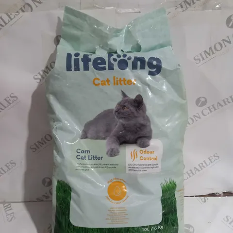 LIFELONG CLUMPING CORN CAT LITTER, UNSCENTED, 10 L