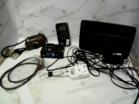 LOT OF A LARGE QUANTITY OF ASSORTED ELECTRICAL ITEMS, TO INCLUDE AC ADAPTER, VISIOSOUND CABLE, MERTIK MAXITROL, ETC