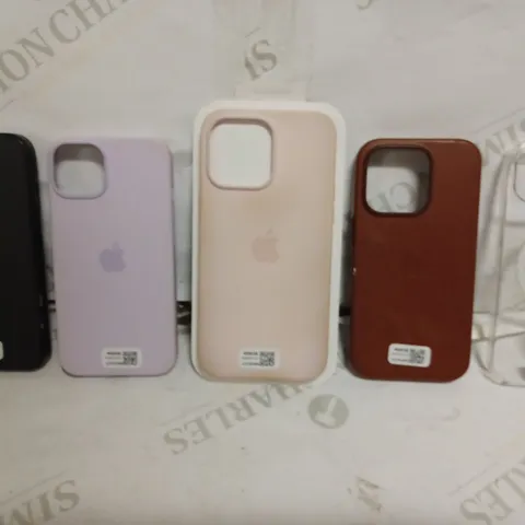 5 X ASSORTED APPLE IPHONE CASES MAGSAFE, MODELS & COLOURS VARY 