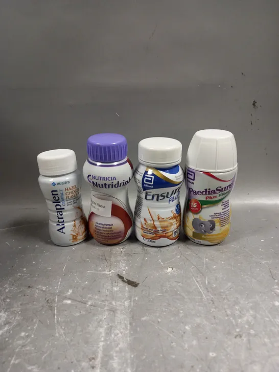 APPROXIMATELY 18 ASSORTED NUTRITION DRINKS TO INCLUDE - ALTRAPLEN COMPACT HAZEL CHOCOLATE - ENSURE PLUS CHOCOLATE - PAEDIASURE BANANA - ETC - COLLECTION ONLY