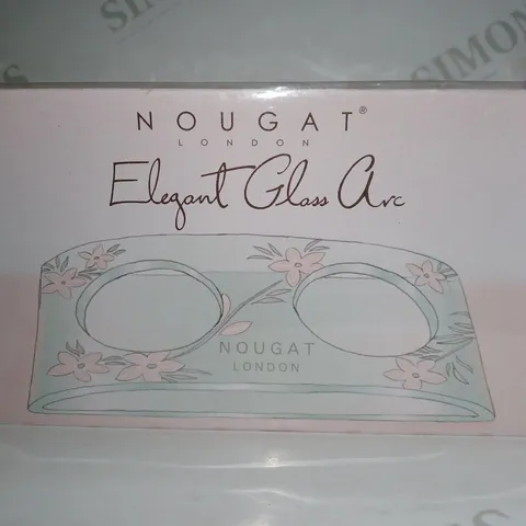 LOT OF 6 NOUGAT LONDON ELEGANT GLASS ARCS - PINK FLOWERS