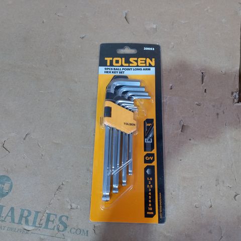 BOXED AND SEALED TOLSEN BALL POINT LONG ARM HEX KEY SET
