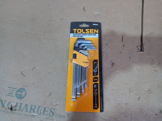 BOXED AND SEALED TOLSEN BALL POINT LONG ARM HEX KEY SET