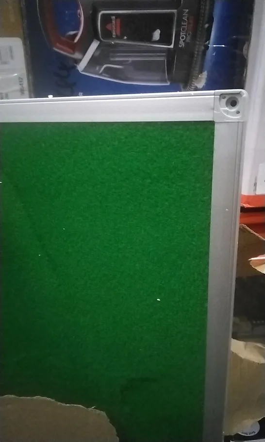 BOXED FELT NOTICEBOARD GREEN ALUMINIUM FRAME - 180 X 120CM