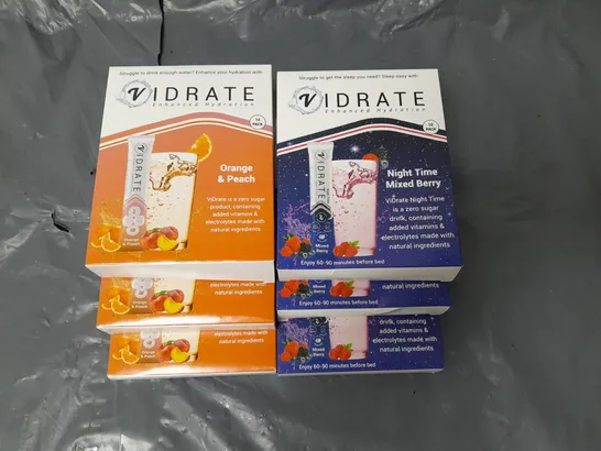 LOT OF 6 10-PACKS OF VIDRATE HYDRATION DRINKS - BERRY & ORANGE